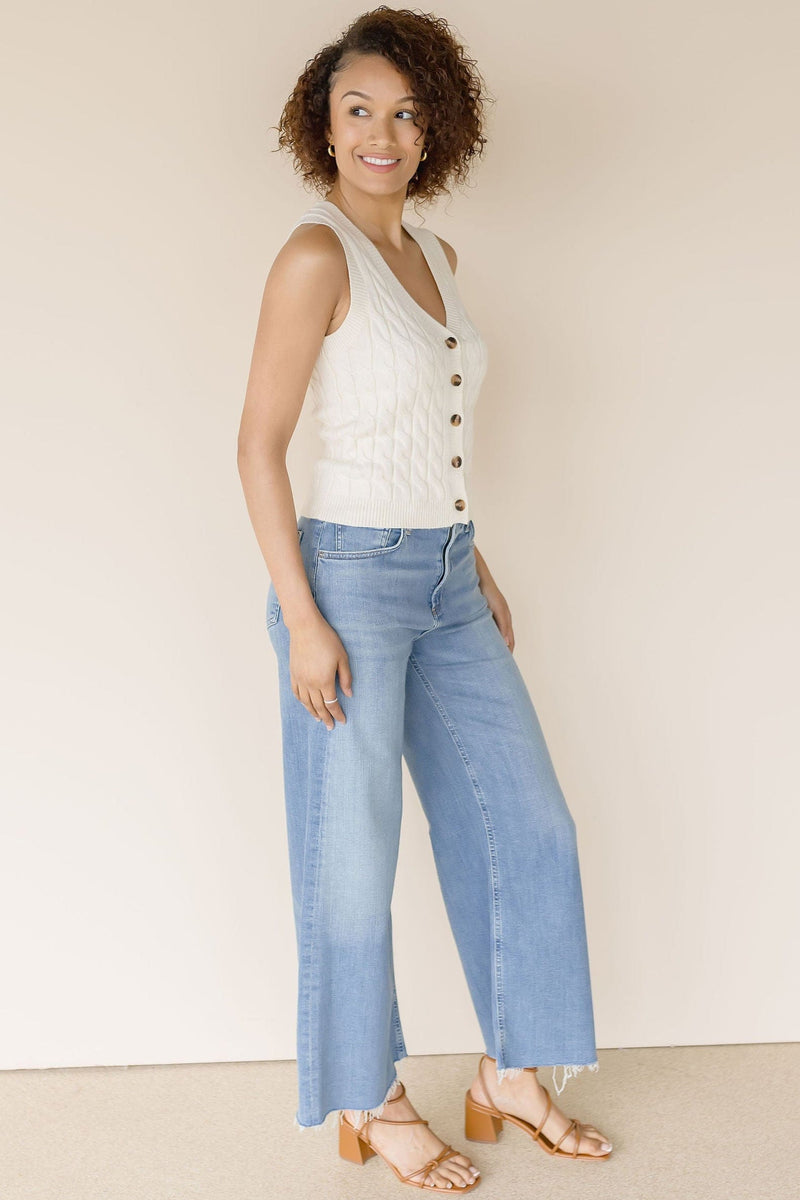 Lyra Wide Leg Crop Jean