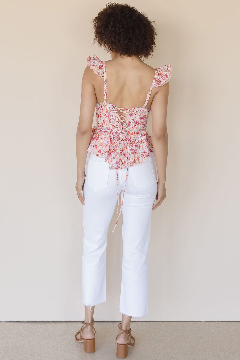 Baylin Floral Peplum Top