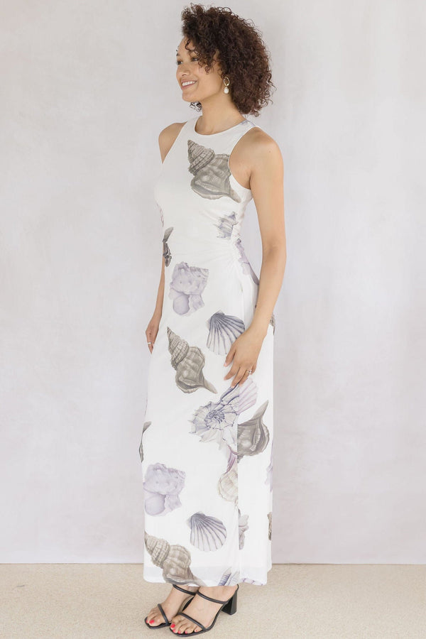 Salt & Serenity High Neck Maxi Dress