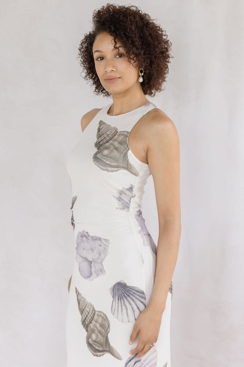 Salt & Serenity High Neck Maxi Dress