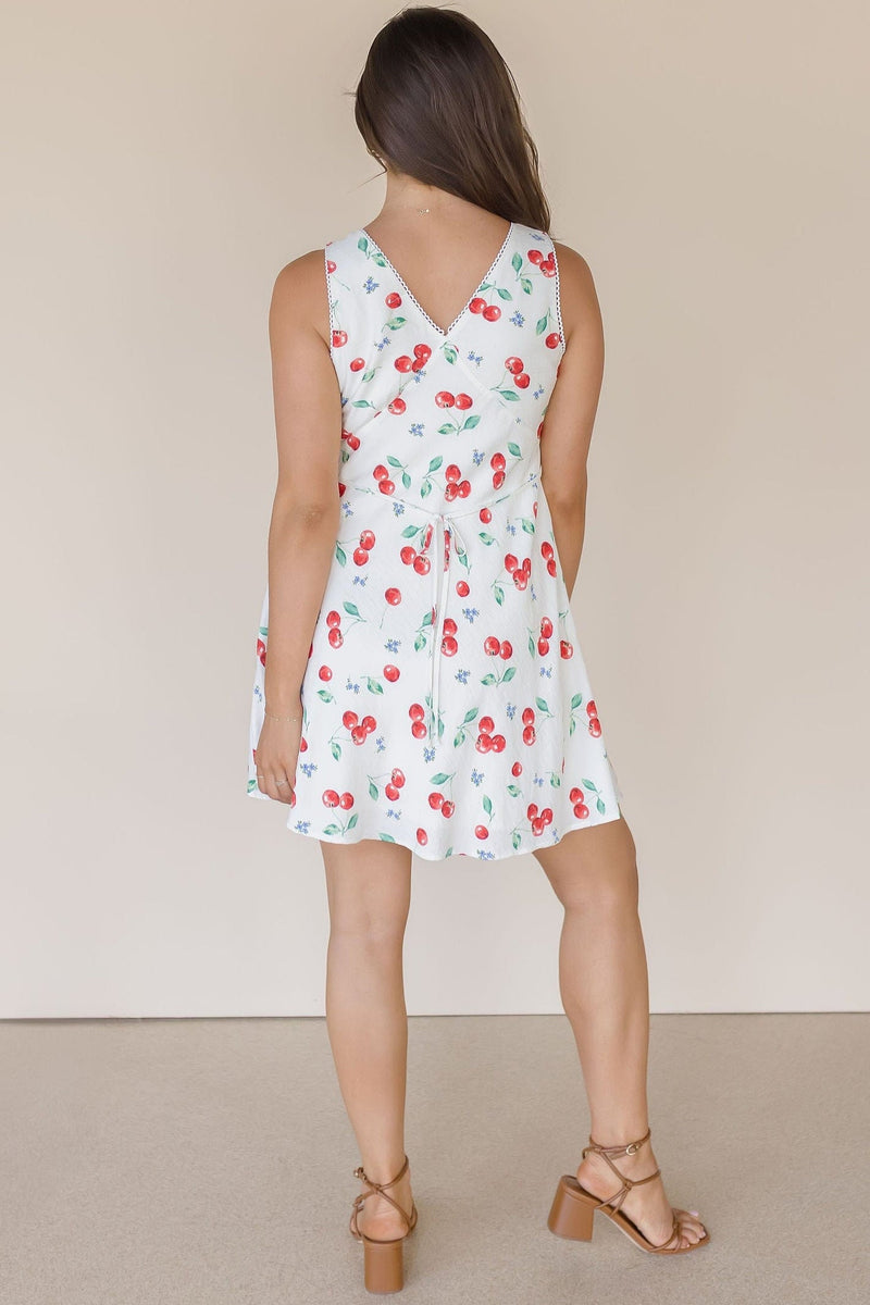 Cherry On Top V-Neck Mini Dress