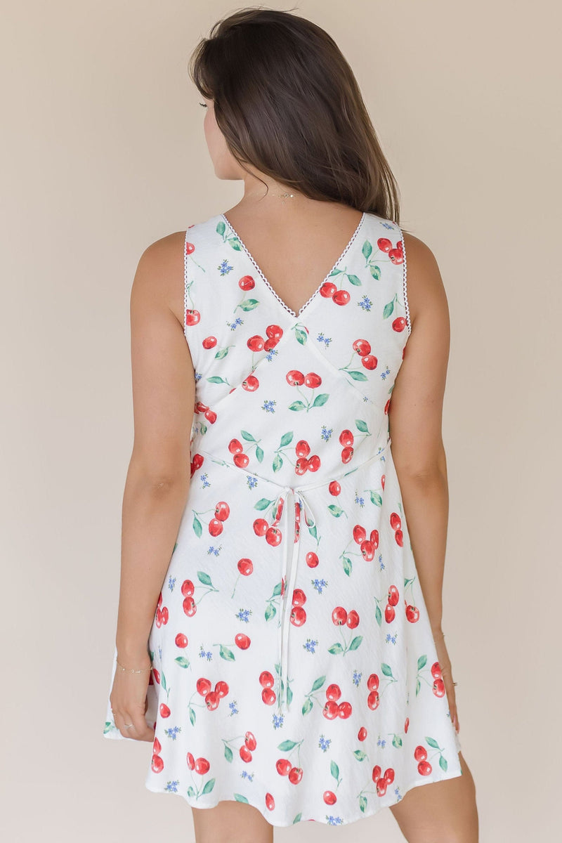 Cherry On Top V-Neck Mini Dress