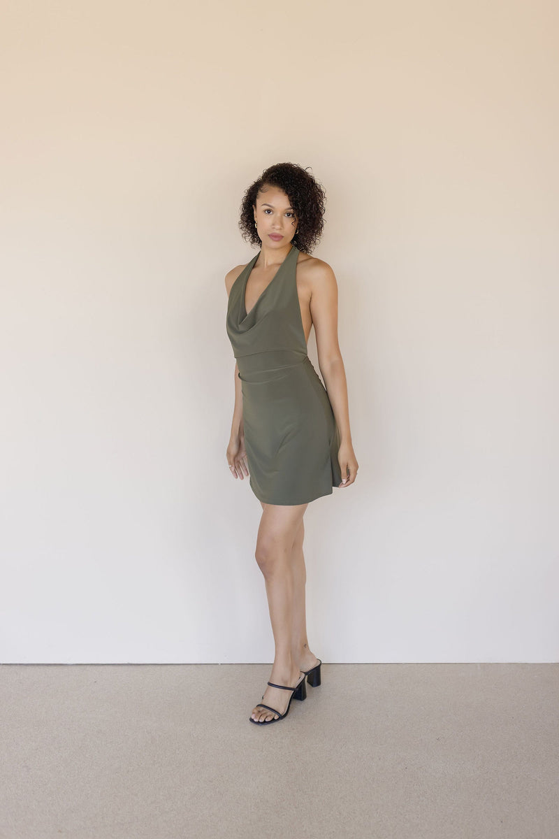 Thalia Open Back Halter Mini Dress