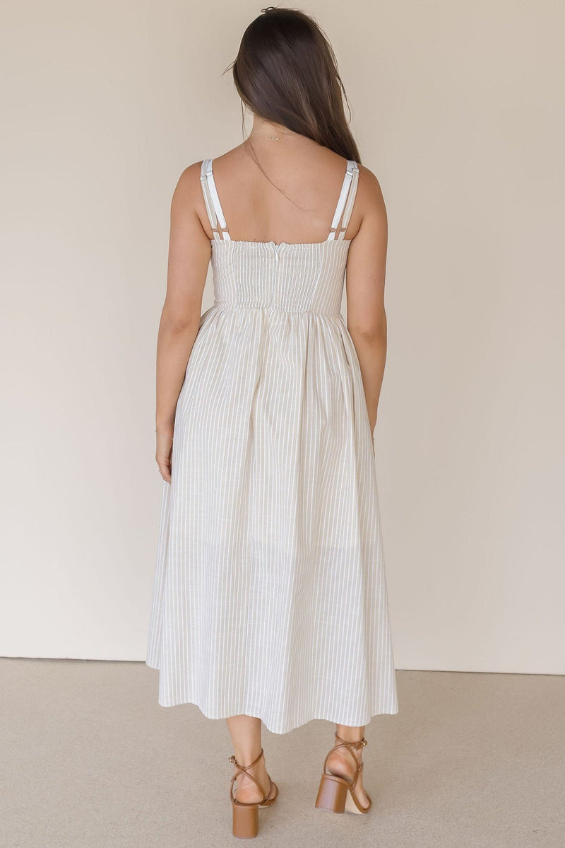 Petals And Grace Corset Midi Dress