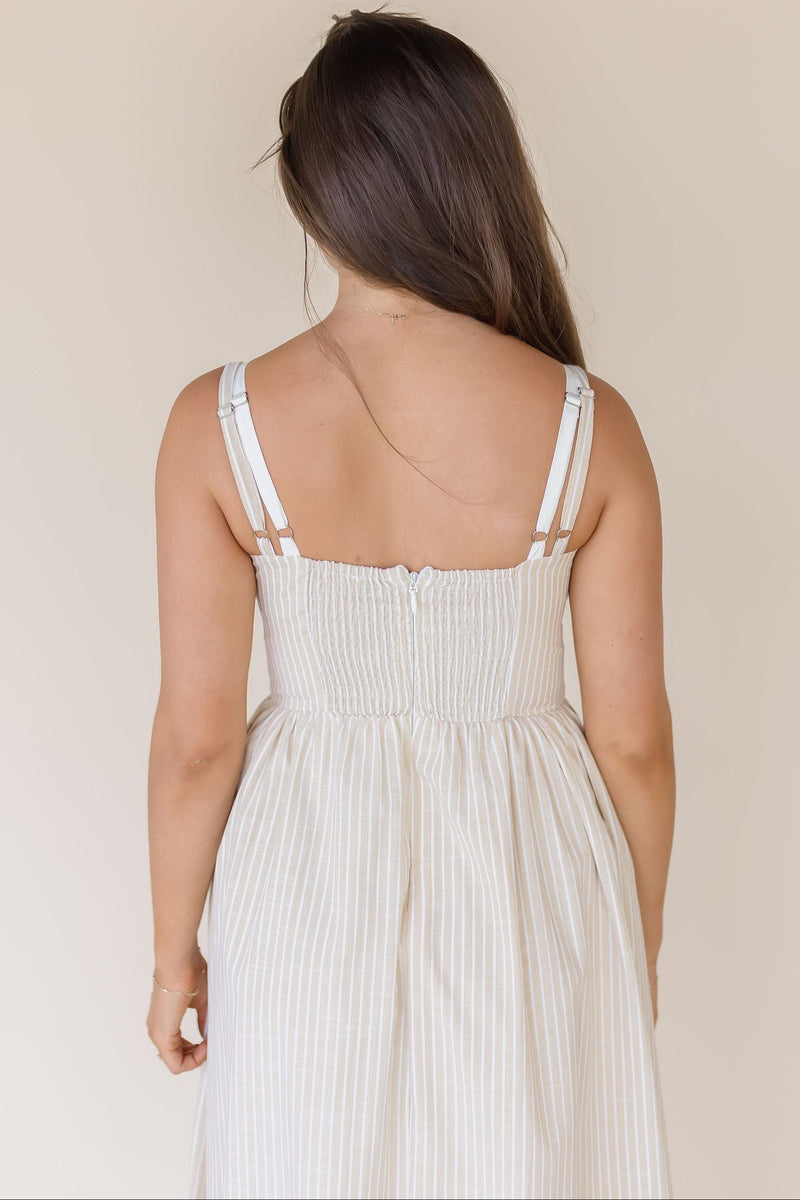 Petals And Grace Corset Midi Dress
