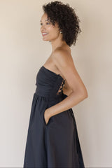 Kate Fit And Flare Back Tie Midi Dress