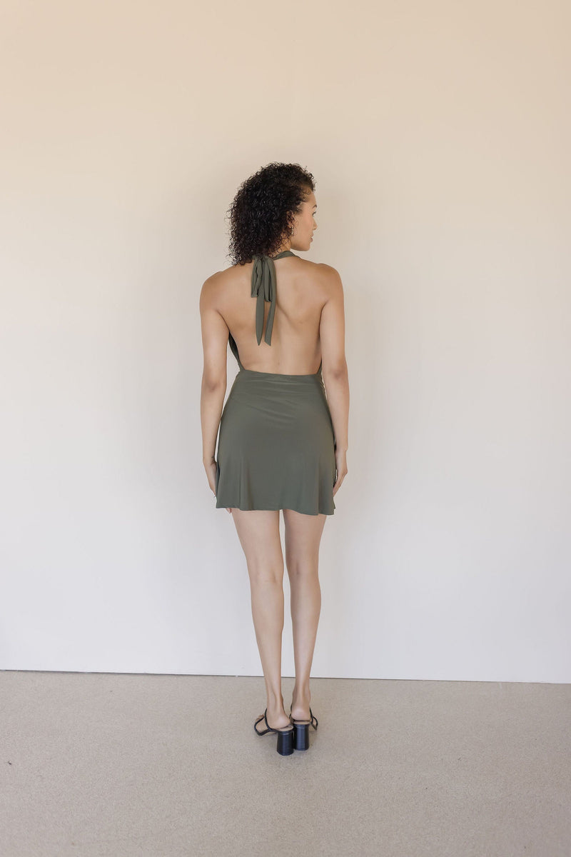 Thalia Open Back Halter Mini Dress