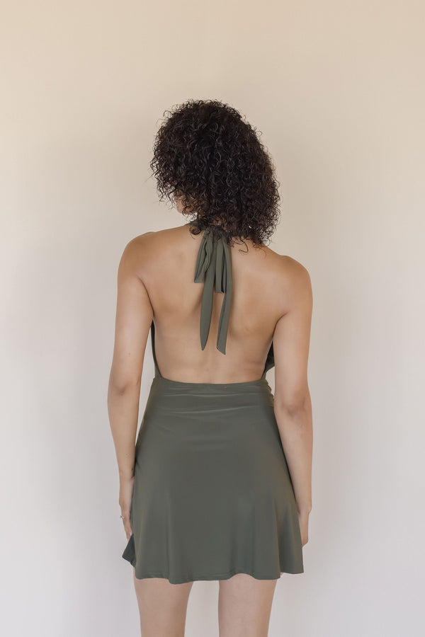 Thalia Open Back Halter Mini Dress