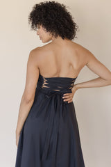Kate Fit And Flare Back Tie Midi Dress
