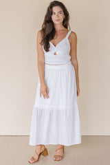 Madrid Eyelet Midi Skirt