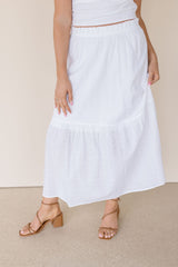 Madrid Eyelet Midi Skirt
