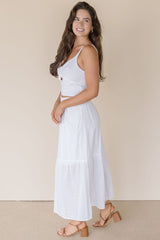 Madrid Eyelet Midi Skirt