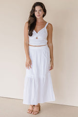 Madrid Eyelet Midi Skirt
