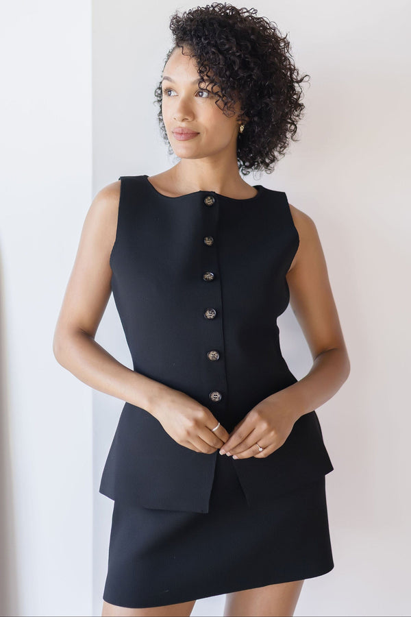 Sinclair Knit Button Vest
