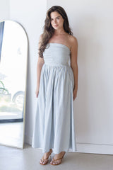 Ashford Strapless Striped Midi Dress