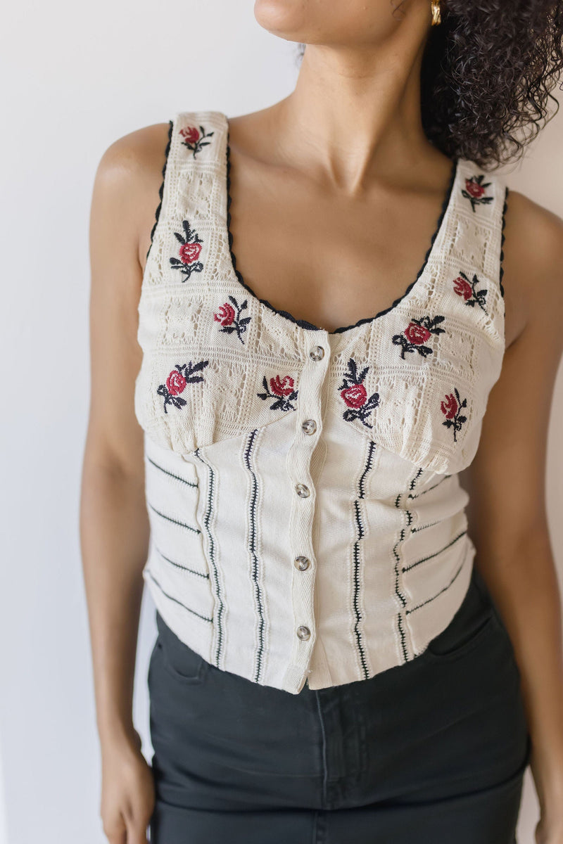 Rose Bud Knit Top