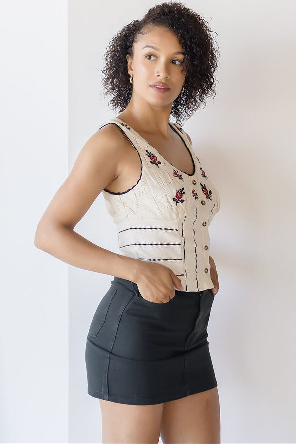Rose Bud Knit Top