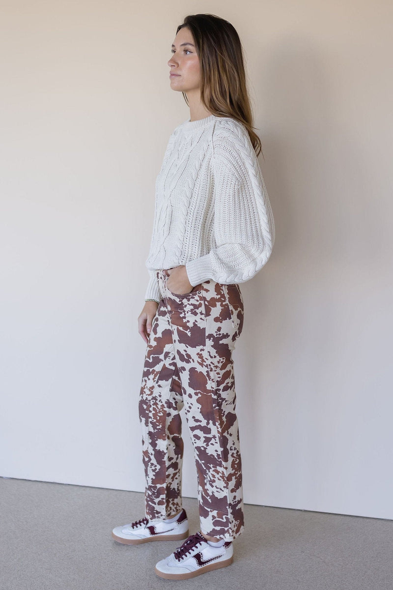 Risk Taker Mid-Rise Printed Jeans
