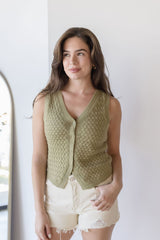 Sage & Stone Button Sweater Vest