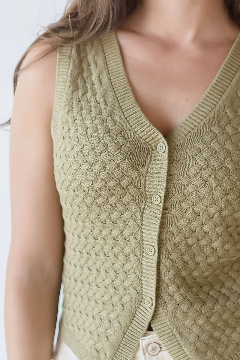 Sage & Stone Button Sweater Vest