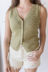 Sage & Stone Button Sweater Vest