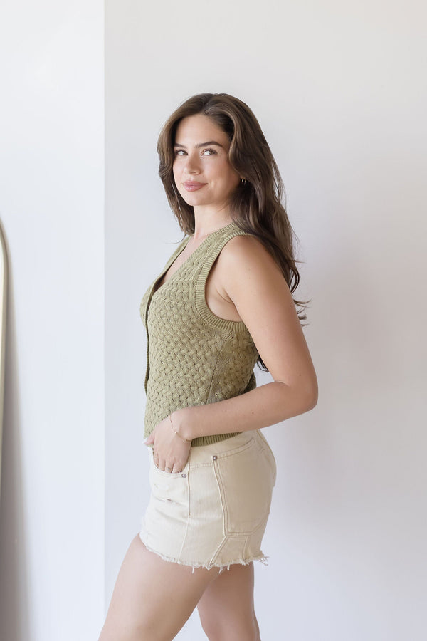 Sage & Stone Button Sweater Vest