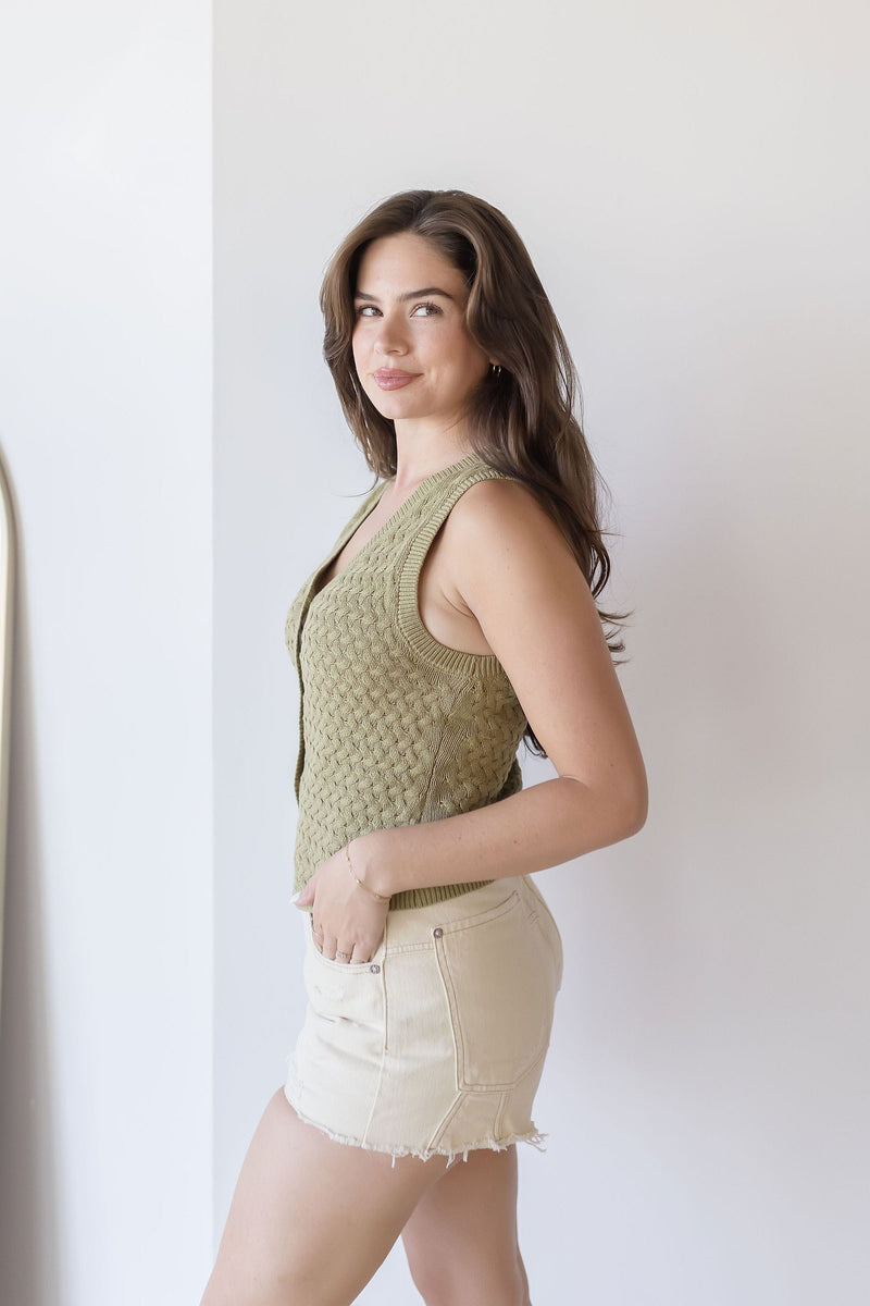 Sage & Stone Button Sweater Vest
