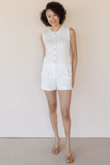 Madison Pleated Linen Short