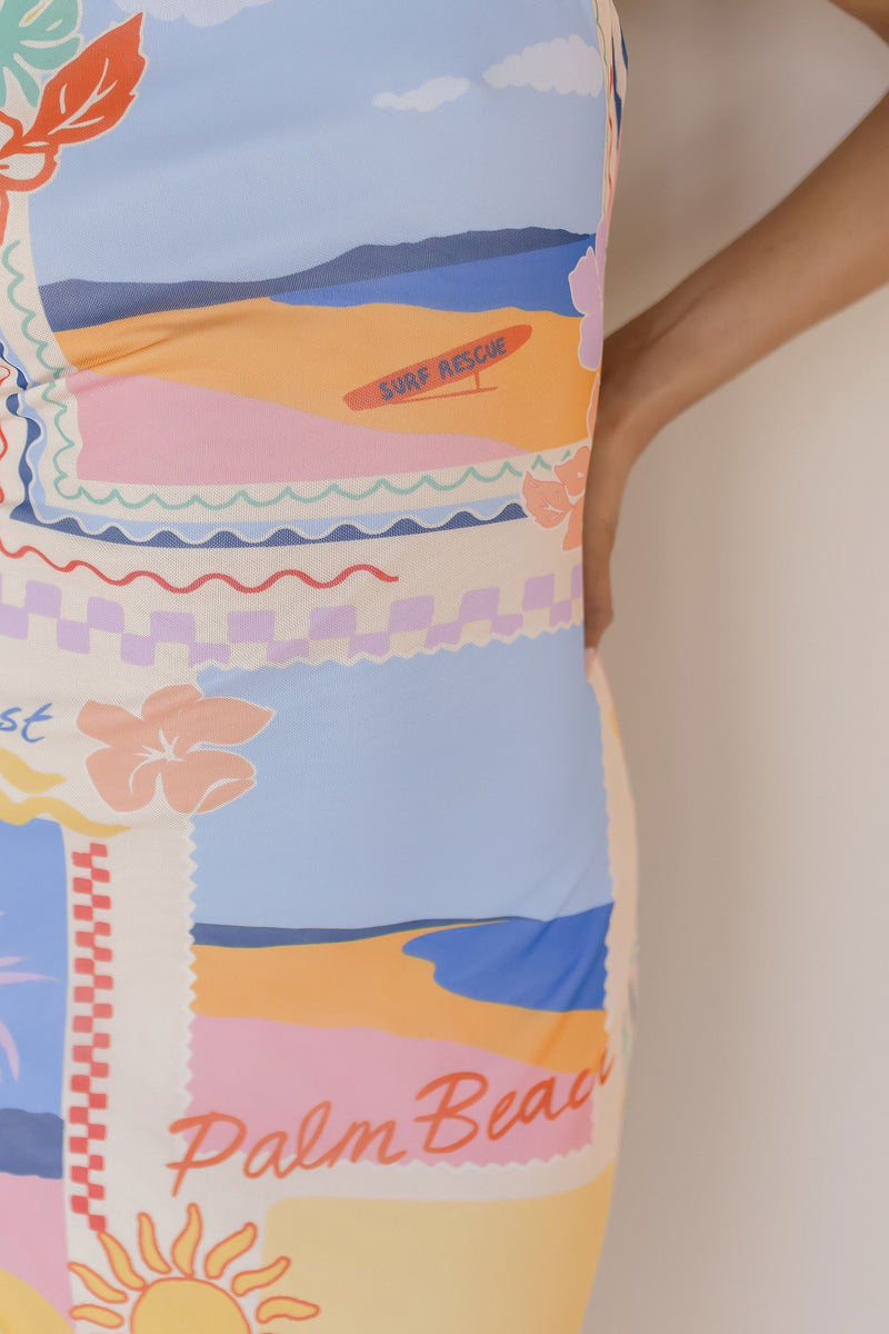 Palm Beach Please Mesh Maxi Dress