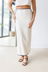 Coastal Contrast Midi Skirt
