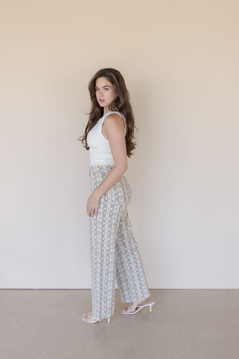 Sylvie Snake Print Pant