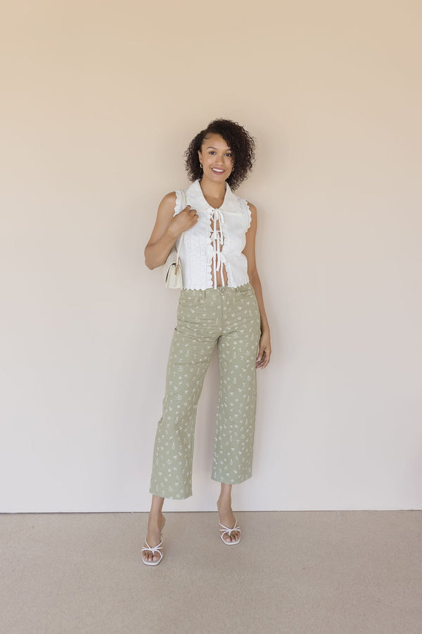 Poolside Graphic Wide Leg Pant