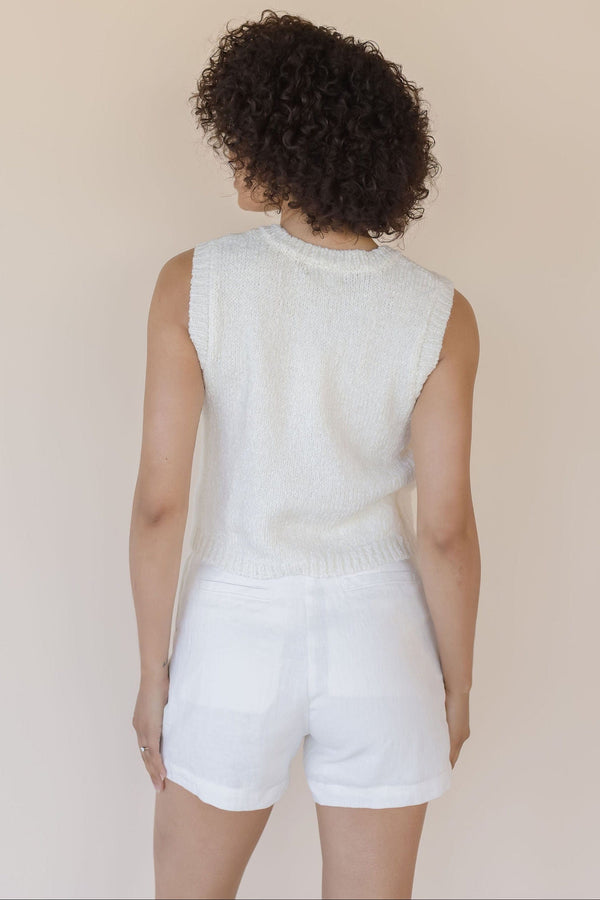 Madison Pleated Linen Short