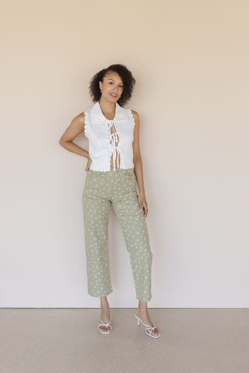 Poolside Graphic Wide Leg Pant