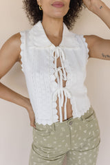 Esther Knit Tie Front Vest