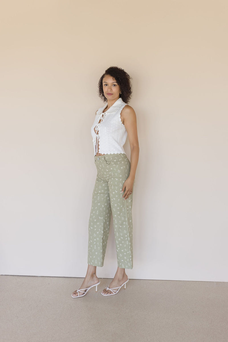 Poolside Graphic Wide Leg Pant