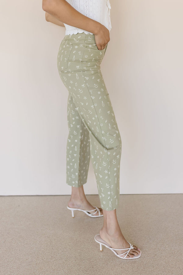 Poolside Graphic Wide Leg Pant