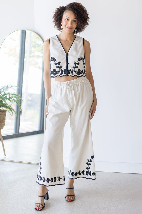 Dahlia Embroidered Pant