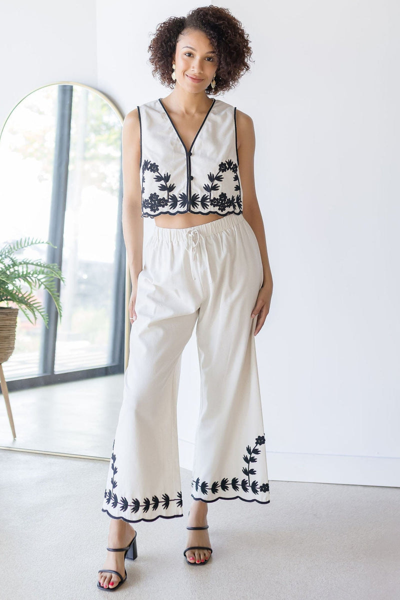 Dahlia Embroidered Pant