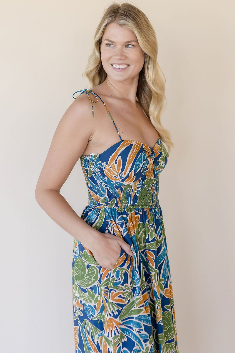 Tropical Muse Midi Dress