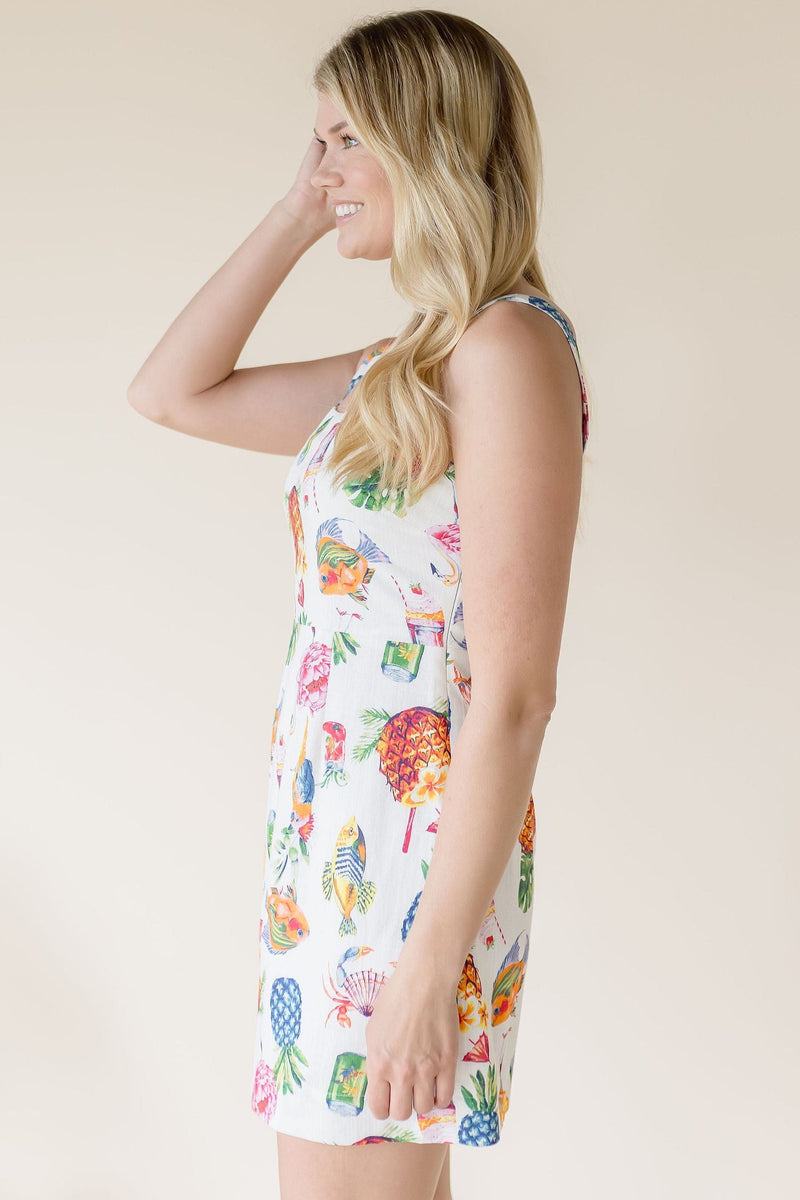 Mai Tai Tropical Printed Mini Dress