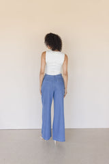 Francie Pleated Wide Leg Jean