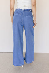 Francie Pleated Wide Leg Jean
