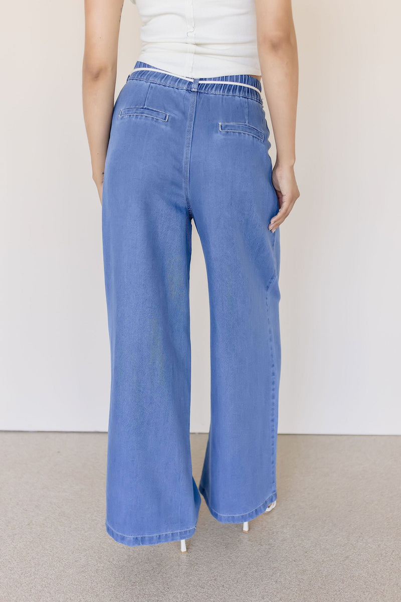 Francie Pleated Wide Leg Jean