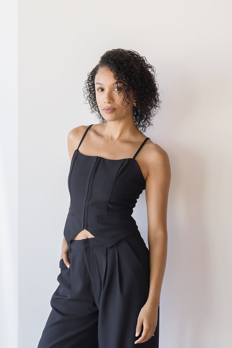 Solenne Square Neck Corset Top