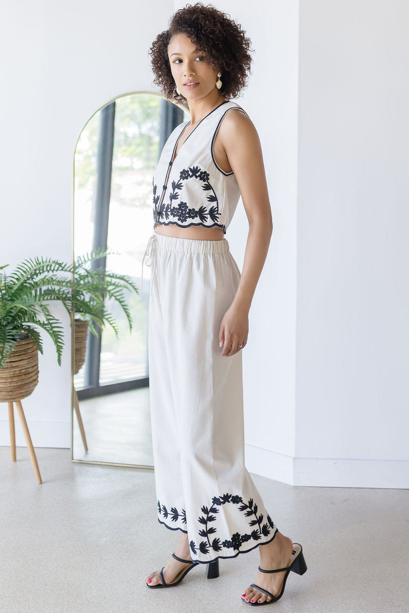 Dahlia Embroidered Pant