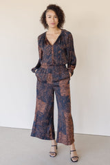 Kova Patchwork Printed Pants