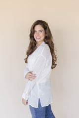 Airy Cotton Button Down Shirt