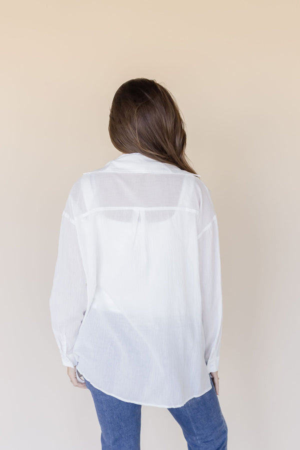 Airy Cotton Button Down Shirt