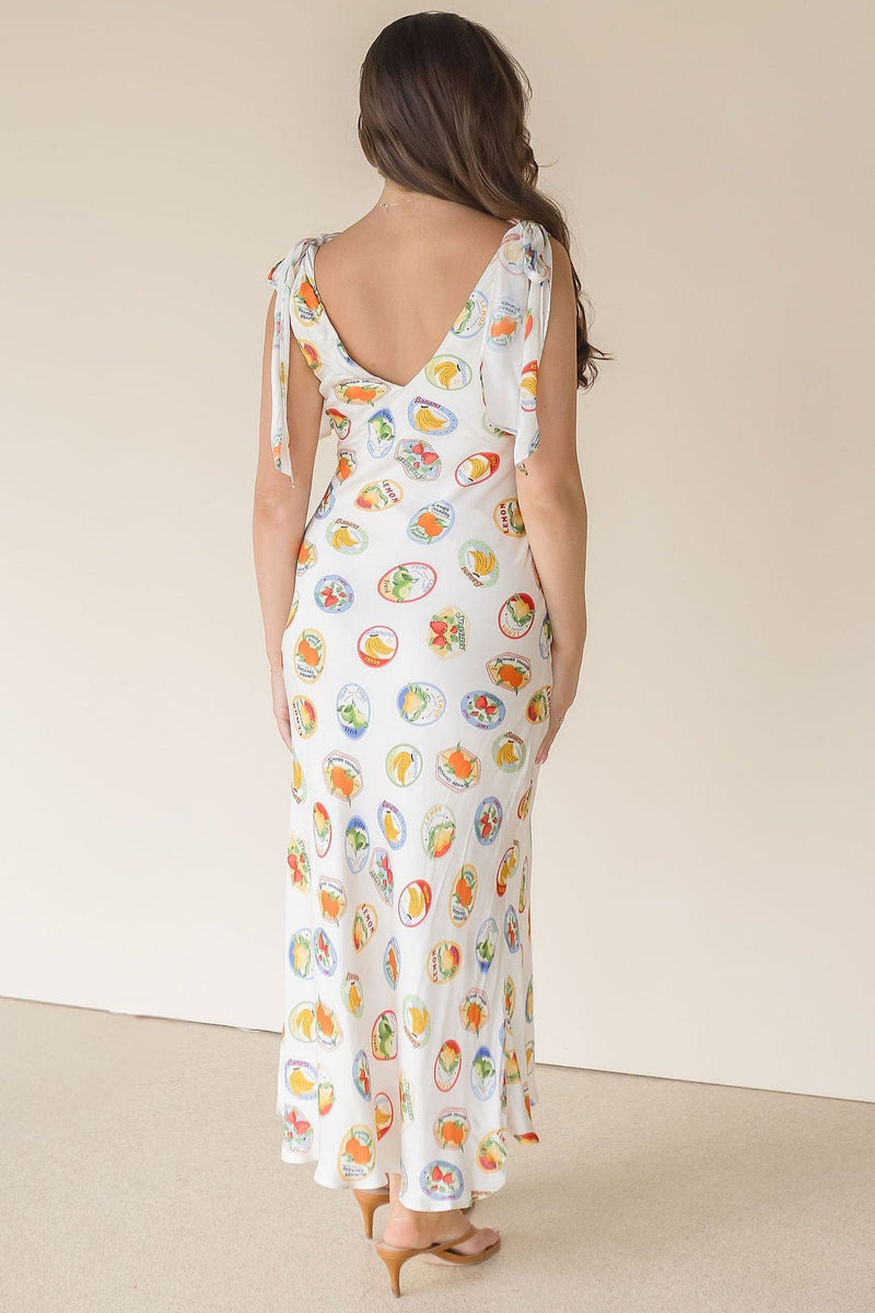 Allexina Satin Cowl Neck Midi Dress
